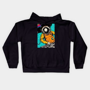 Astronaut DJ In Space Kids Hoodie